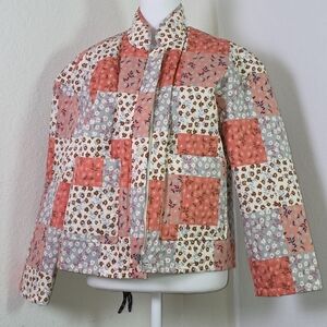 Sadie & Sage Patchwork Quilted Floral Jacket XS Cottagecore Boho Retro
